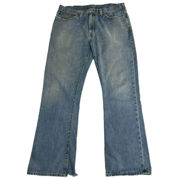 Polo Ralph Lauren Men's Jeans 36x32 Medium Wash Cowboy Bootcut Leg Cotton Denim - Picture 1 of 10